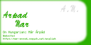 arpad mar business card